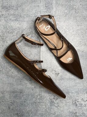 Anthropologie Maeve Triple Strap Mary Jane Flats 39